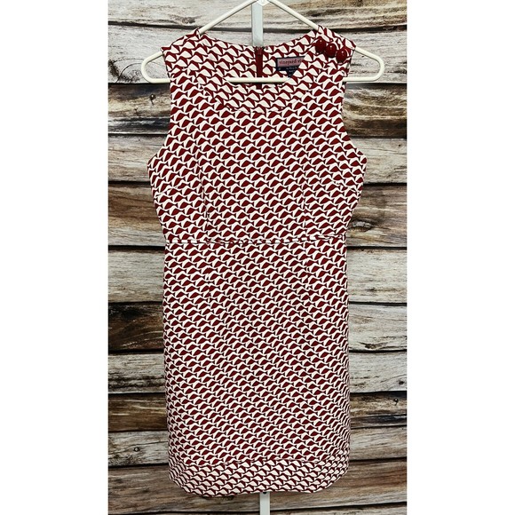 Vineyard Vines Dresses & Skirts - Vineyard Vines Red White Sheath Dress Fish Print Size 4